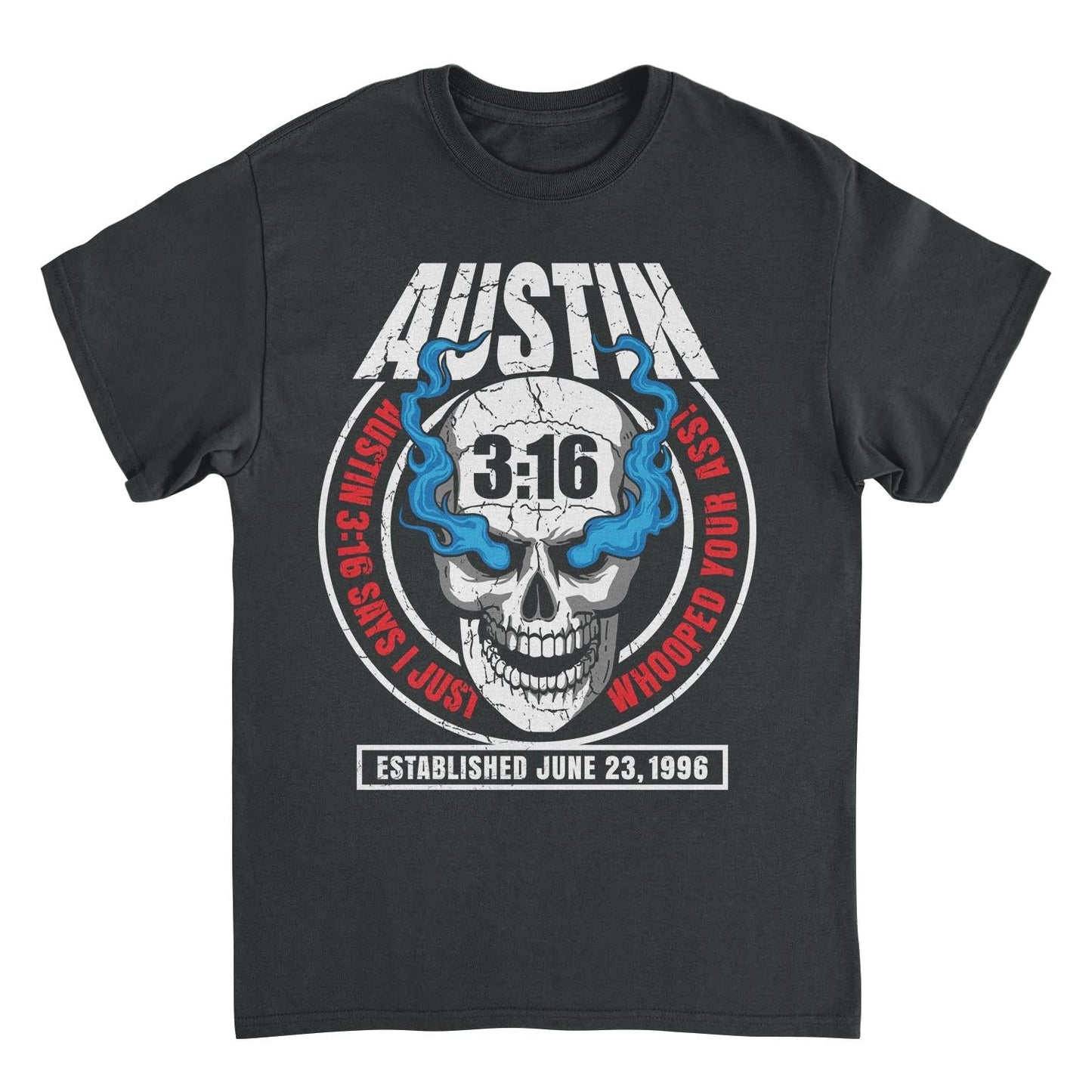 WWE Austin Black Mens T Shirt