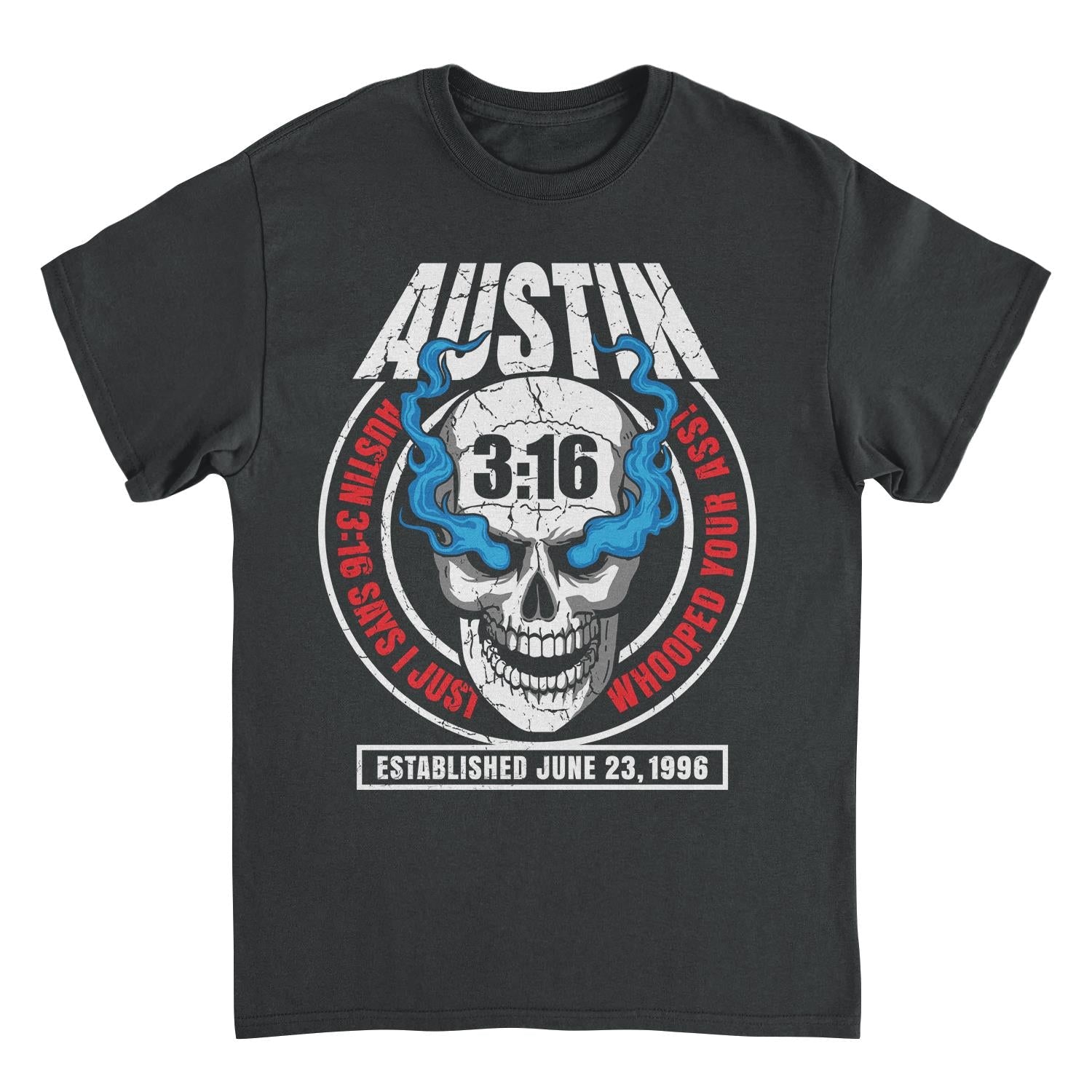 WWE Austin Black Mens T Shirt
