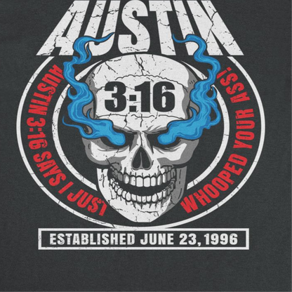 WWE Austin Mens T Shirt Black