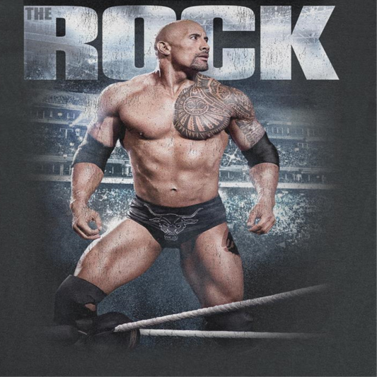 WWE The Rock Mens T Shirt Black