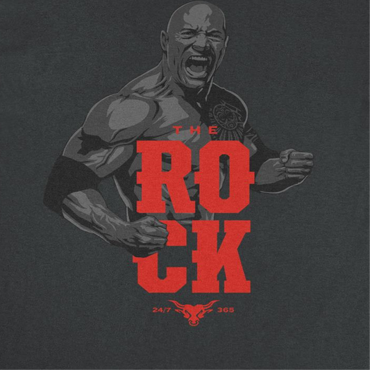 WWE Rock 365 Mens T Shirt Black