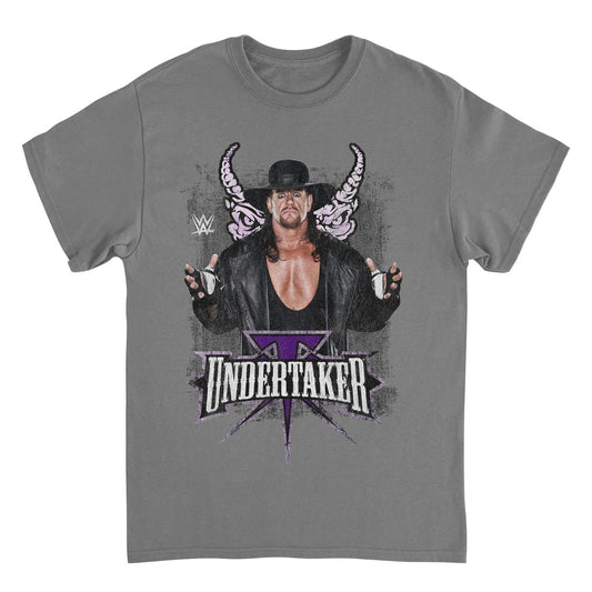 WWE Undertaker Horns Charcoal Mens T Shirt