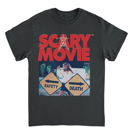 Scary Movie Paths Black Mens T Shirt