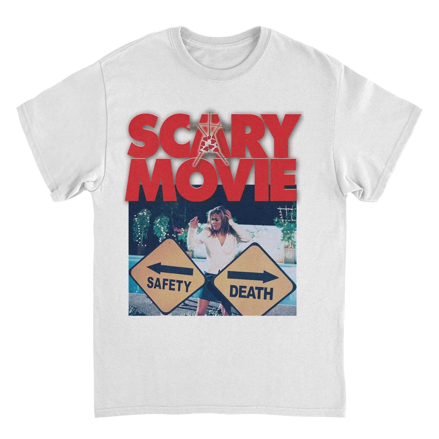 Scary Movie Paths White Mens T Shirt