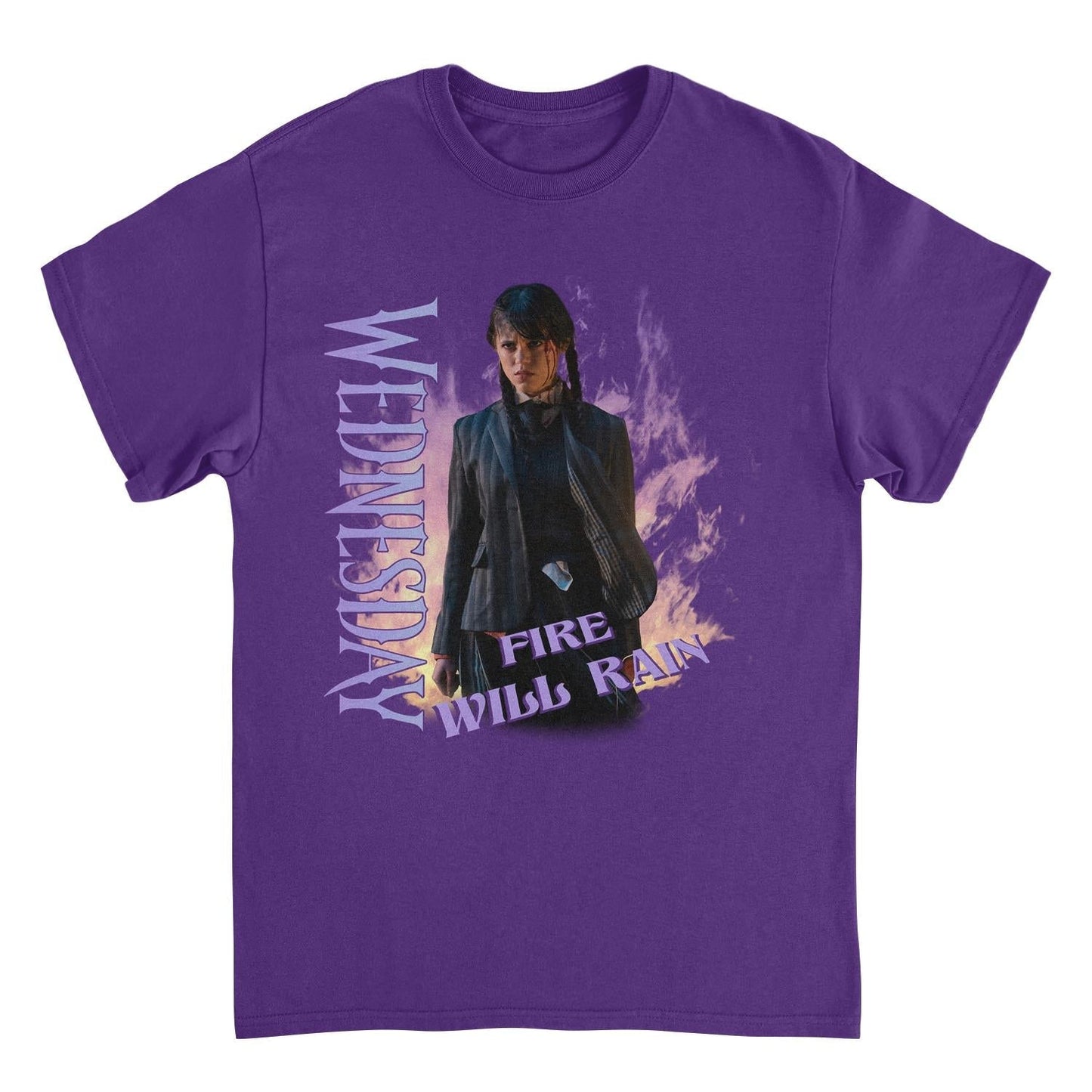 Wednesday Fire Purple Mens T Shirt