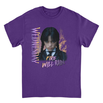 Wednesday Fire V2 Purple Mens T Shirt
