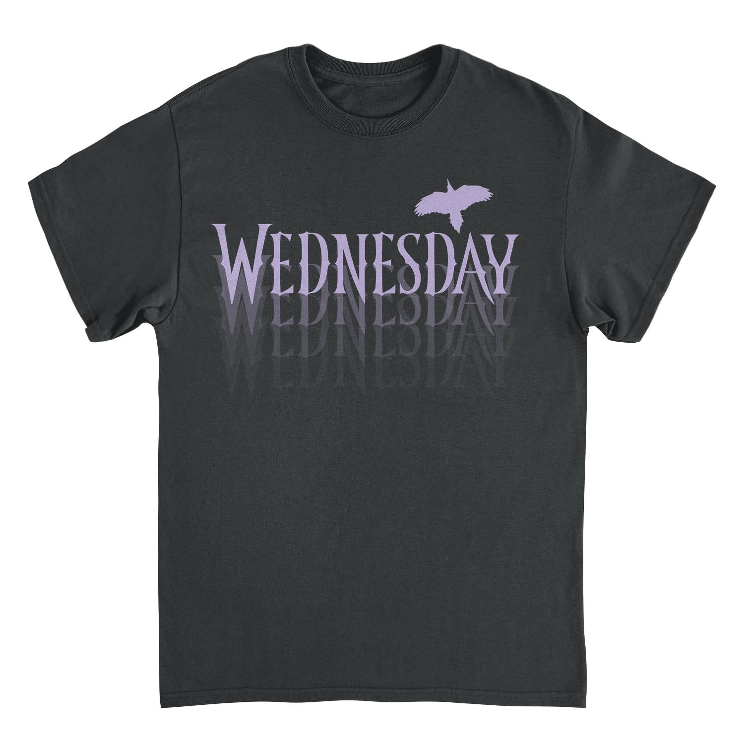Wednesday Fading Logo Black Mens T Shirt