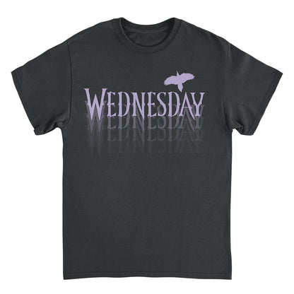 Wednesday Fading Logo Black Mens T Shirt