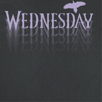Wednesday Fading Logo Mens T Shirt Black