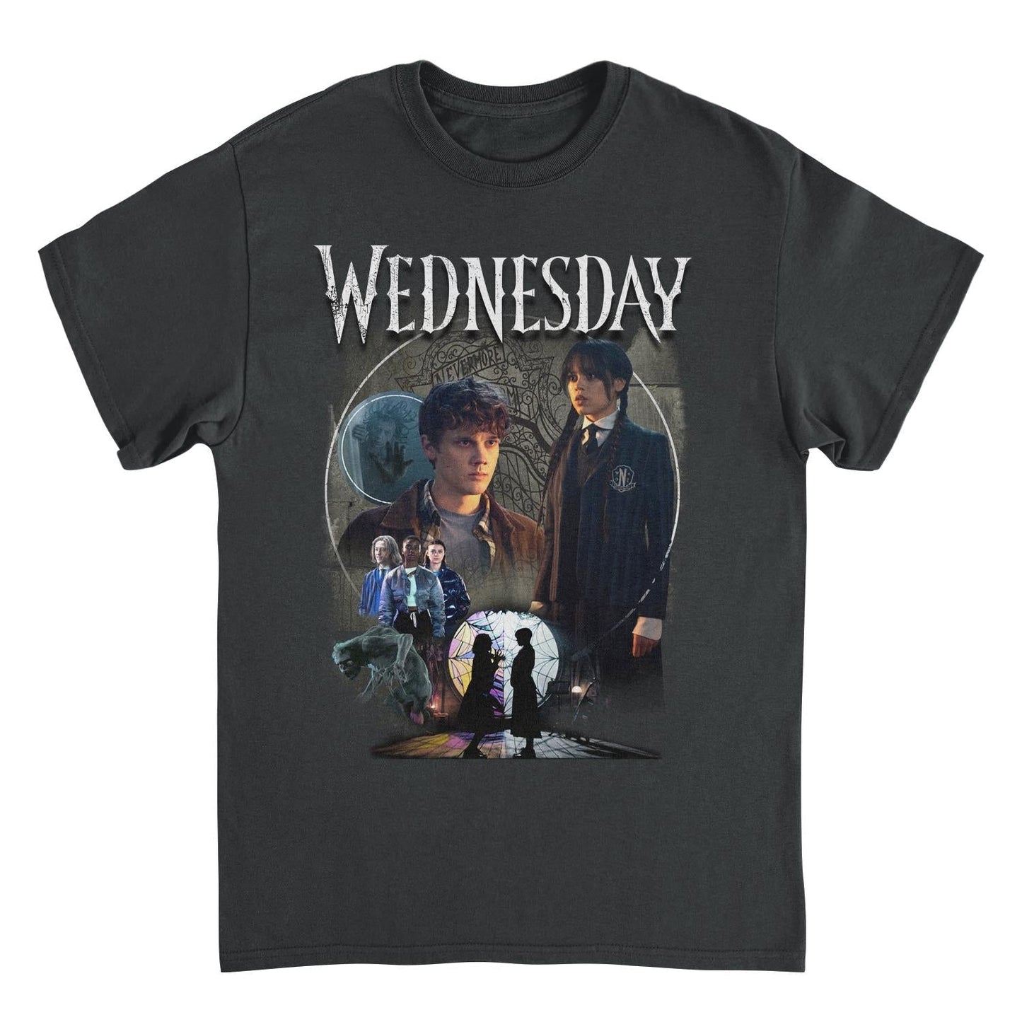 Wednesday Compilation Photo Black Mens T Shirt