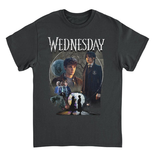 Wednesday Compilation Photo Black Mens T Shirt