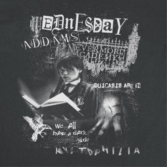 Wednesday Grunge Punk Mens T Shirt Black