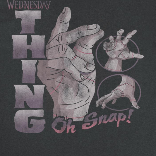 Wednesday Thing Oh Snap Mens T Shirt Black