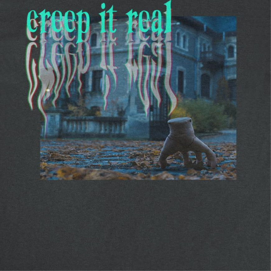 Wednesday Creep It Real Mens T Shirt Black