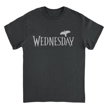 Wednesday Wednesday Logo Gray Black Mens T Shirt