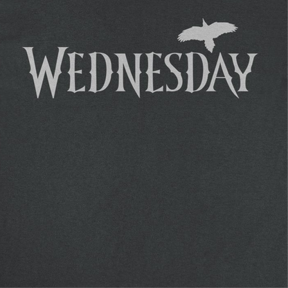Wednesday Wednesday Logo Gray Mens T Shirt Black