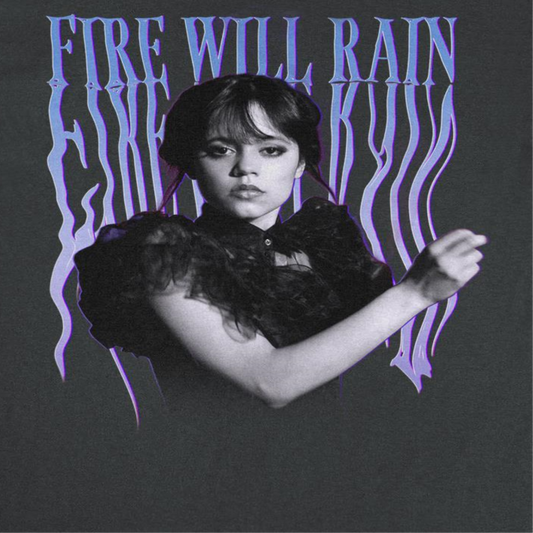 Wednesday Fire Will Rain Dance Mens T Shirt Black