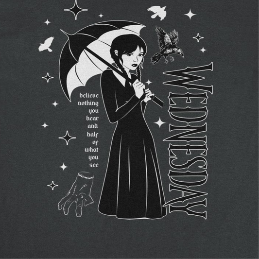 Wednesday Wed Collage Mens T Shirt Black
