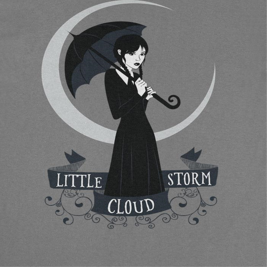 Wednesday Little Storm Cloud Mens T Shirt Charcoal
