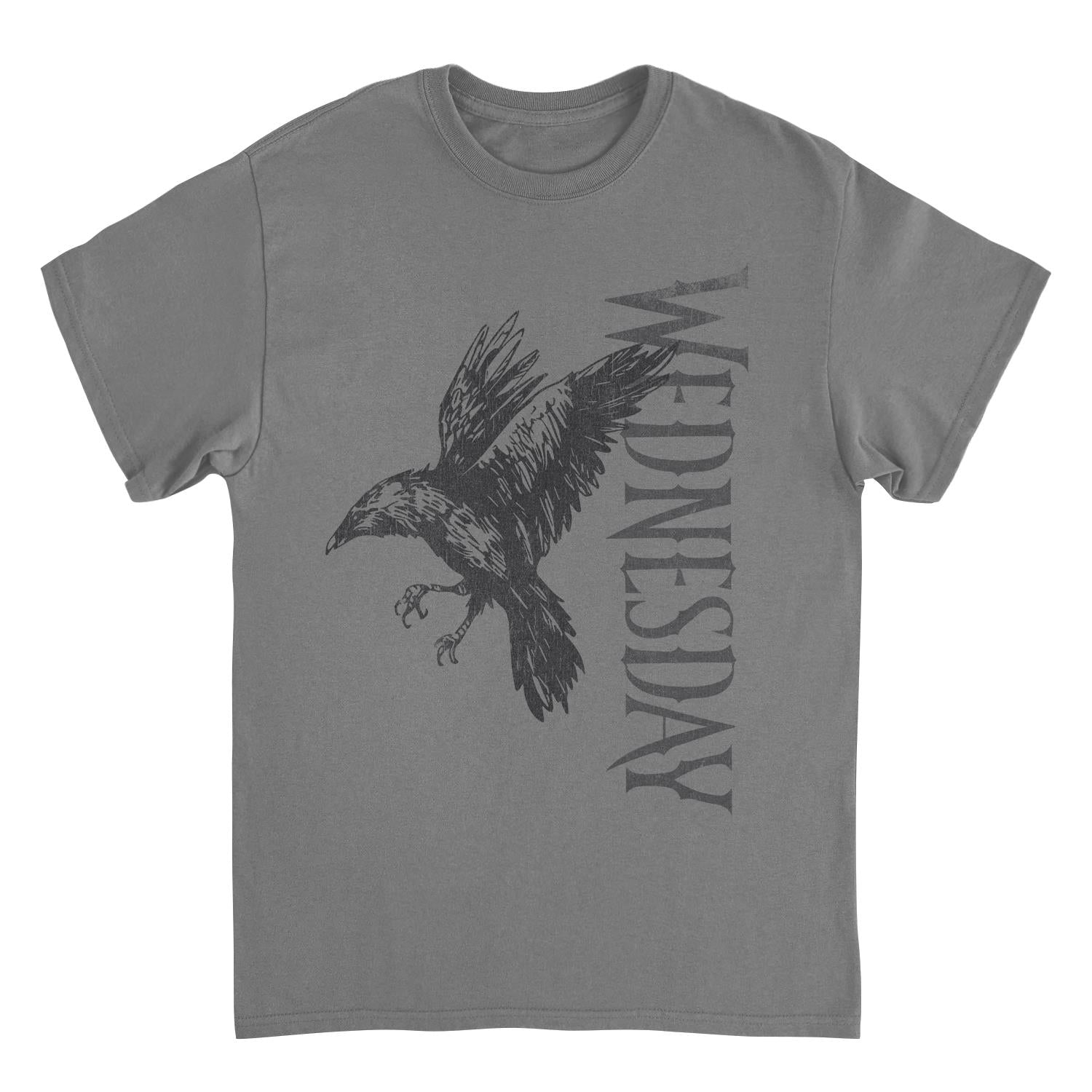 Wednesday Raven 2 Charcoal Mens T Shirt
