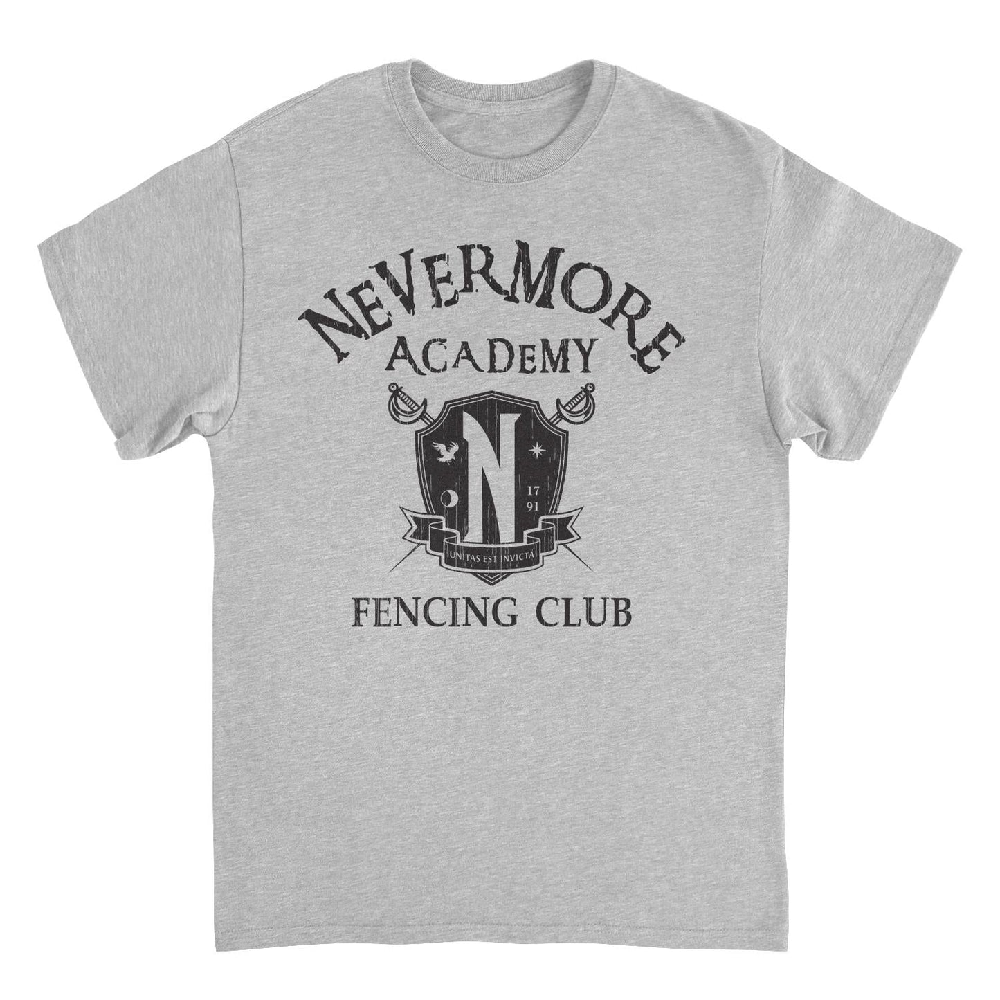Wednesday Fencing 3 Front Sport Grey Mens T Shirt