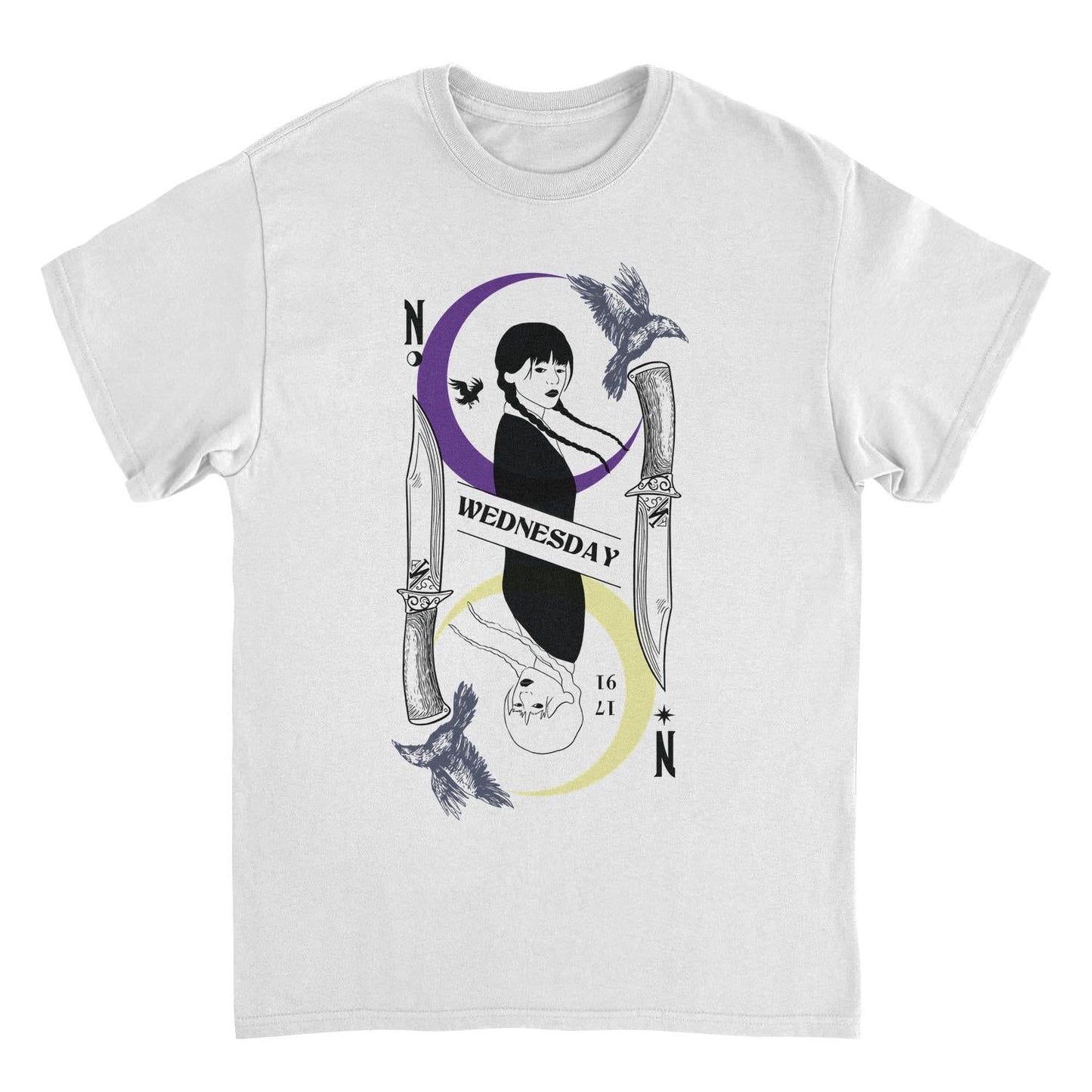Wednesday Knives Card White Mens T Shirt