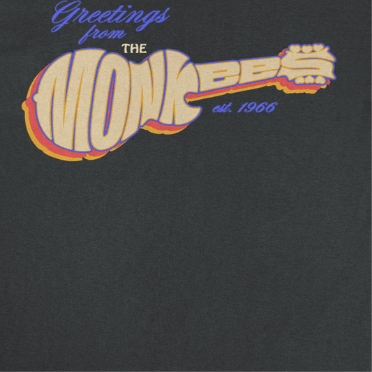 The Monkees Monkees Guitar Logo Mens T Shirt