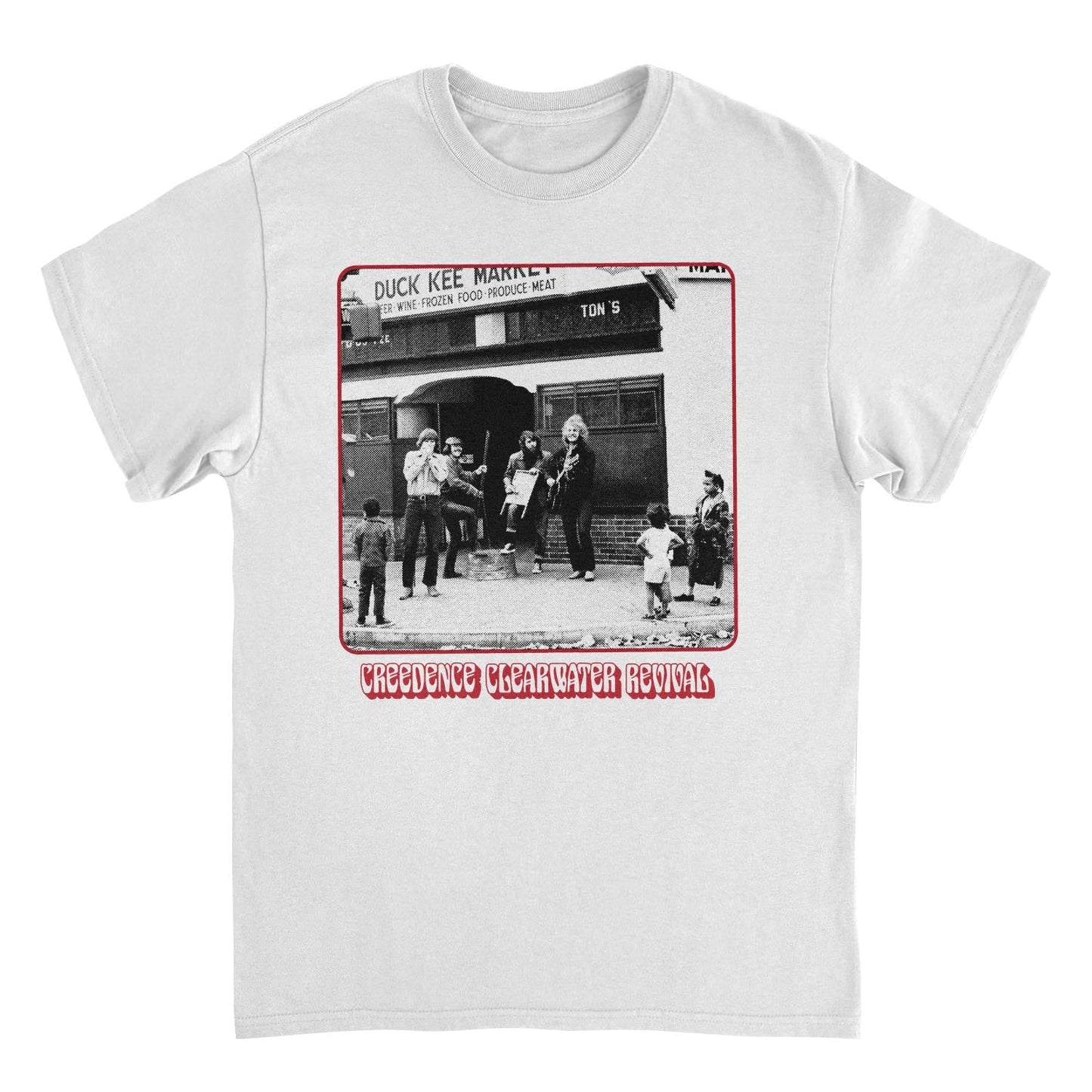 Creedence Clearwater Revival CCR Market Band Photo White Mens T Shirt