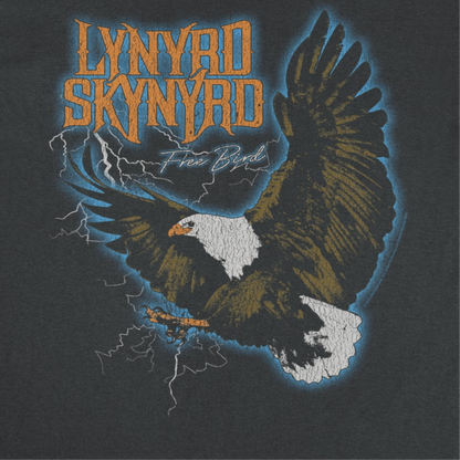 Lynyrd Skynyrd Free Bird Lightning Mens T Shirt Black