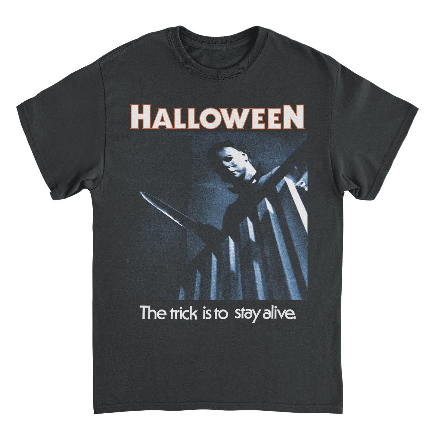 Halloween Upstairs Michael Black Mens T Shirt