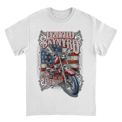 Lynyrd Skynyrd Motorcycle Mens T Shirt White