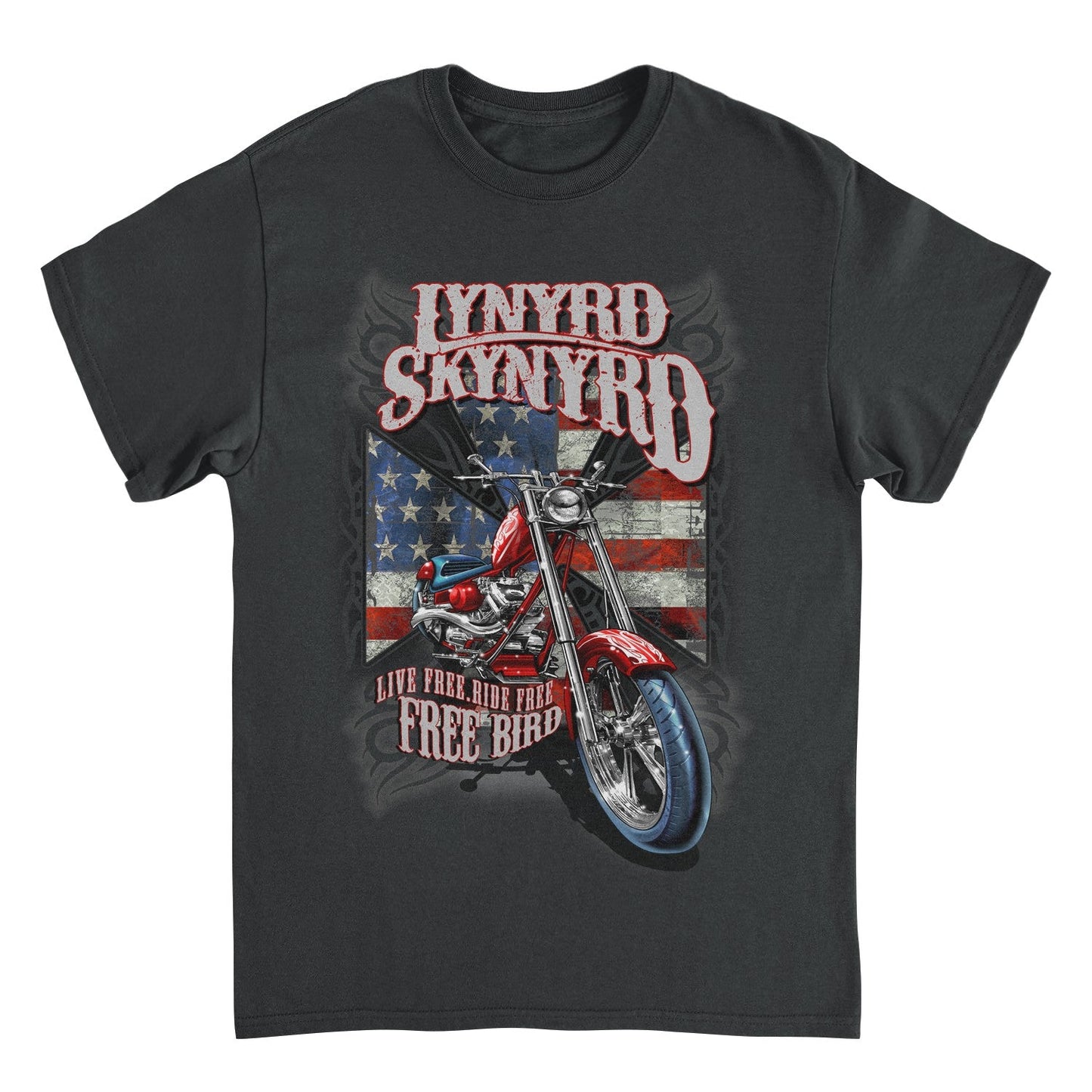 Lynyrd Skynyrd Motorcycle Mens T Shirt Black