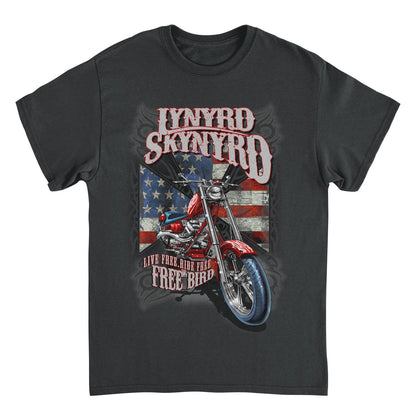 Lynyrd Skynyrd Motorcycle Mens T Shirt Black