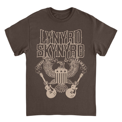 Lynyrd Skynyrd Sweet Home Alabama Mens T Shirt Dark Chocolate Brown