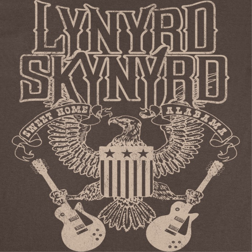 Lynyrd Skynyrd Sweet Home Alabama Mens T Shirt Dark Chocolate Brown