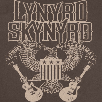 Lynyrd Skynyrd Sweet Home Alabama Mens T Shirt Dark Chocolate Brown