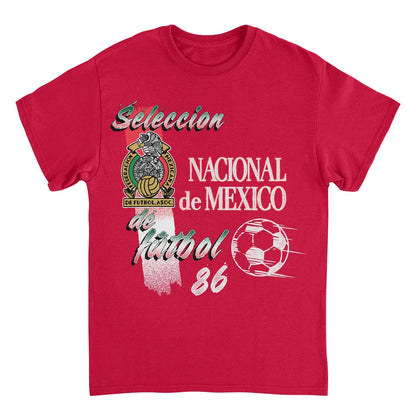 Toffs Retro Soccer Futbol Nacional De Mexico Mens T Shirt Red