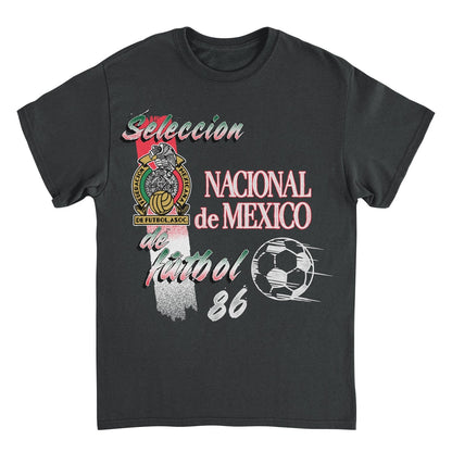 Toffs Retro Soccer Futbol Nacional De Mexico Mens T Shirt Black
