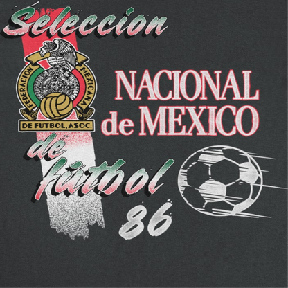 Toffs Retro Soccer Futbol Nacional De Mexico Mens T Shirt Black