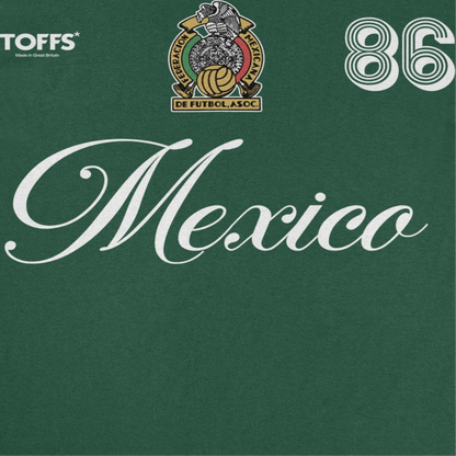 Toffs Retro Soccer Futbol Mexico Mens T Shirt Forest Green