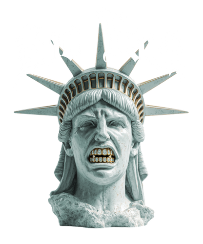 Zoo York ZoStatue of Liberty Gold Grill Smile Mens T Shirt Black