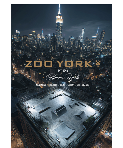 Zoo York Nueva York Bright Lights City Skyline Mens T Shirt Black
