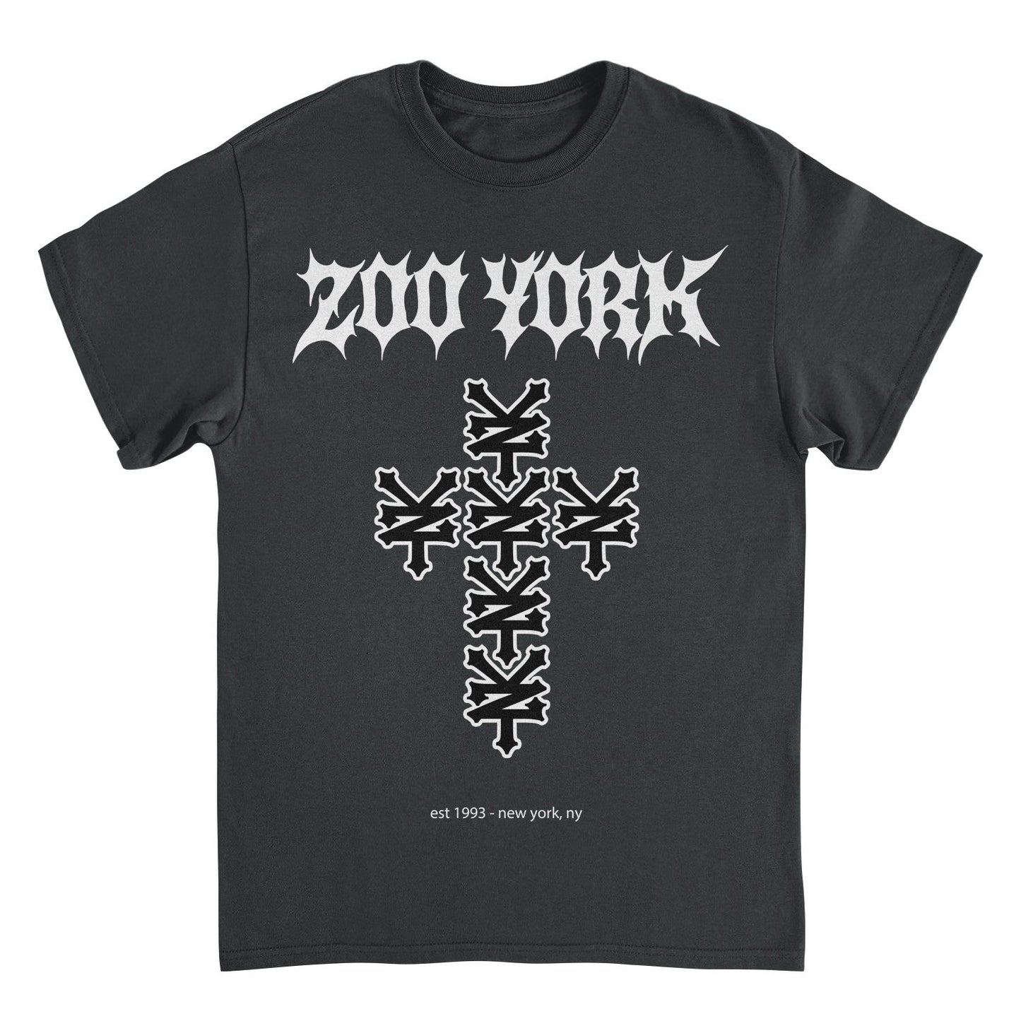 Zoo York Old School New York Cross Mens T Shirt Black