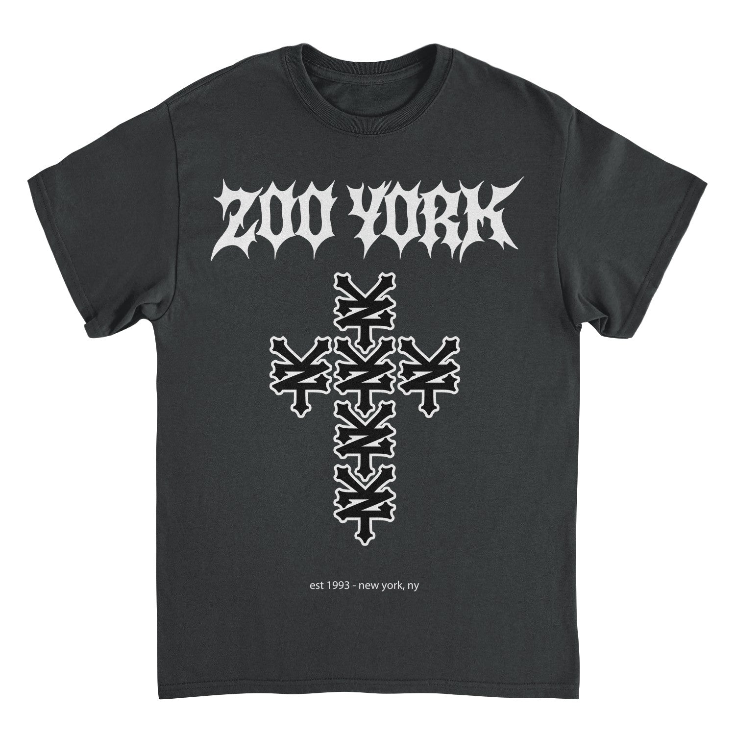 Zoo York Old School New York Cross Mens T Shirt Black