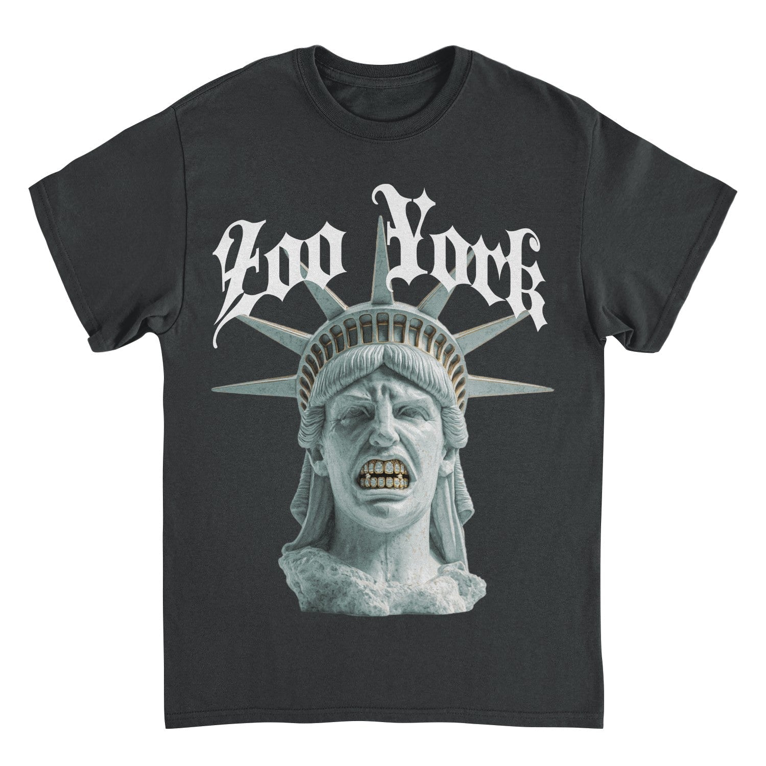Zoo York ZoStatue of Liberty Gold Grill Smile Mens T Shirt Black