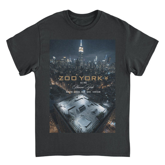 Zoo York Nueva York Bright Lights City Skyline Mens T Shirt Black