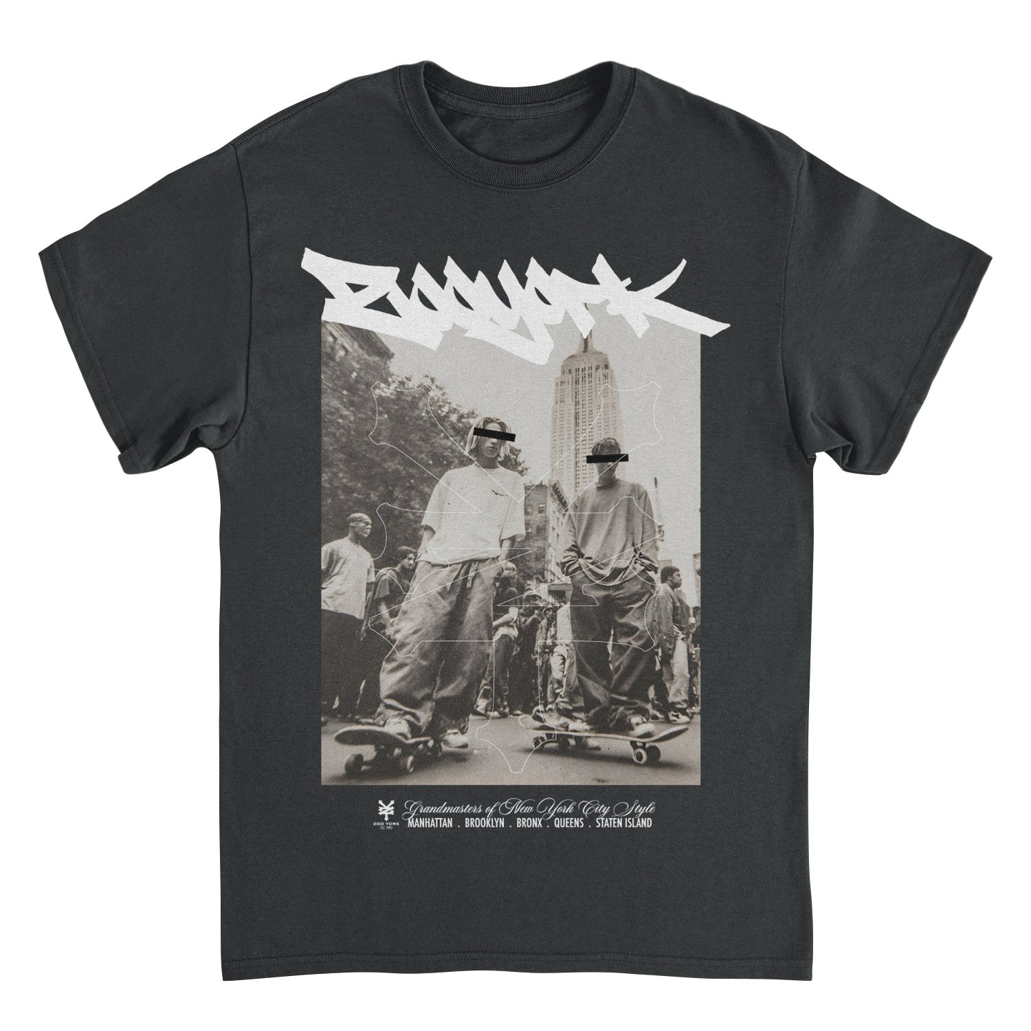 Zoo York Grandmasters of New York City Skate Style Mens T Shirt Black