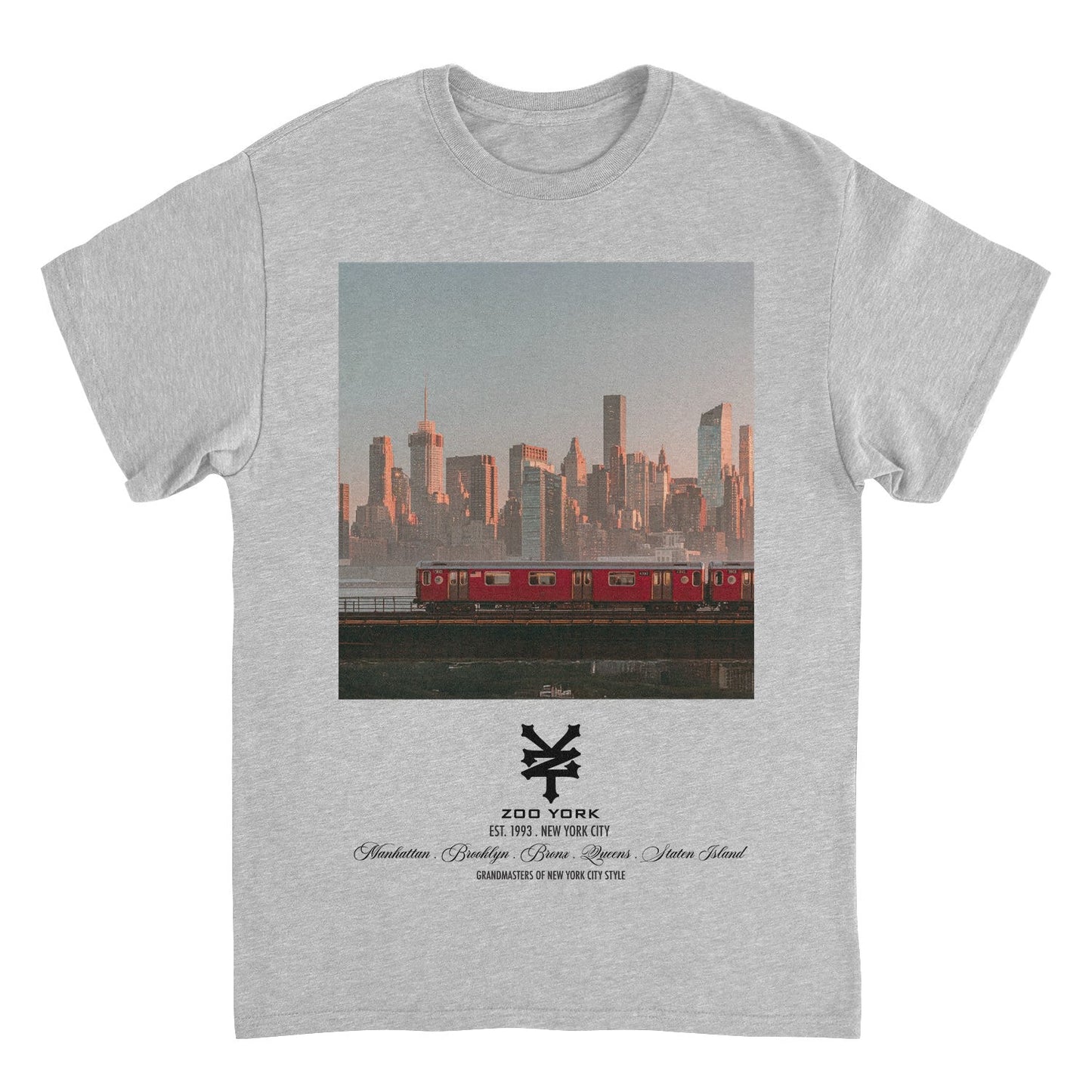 Zoo York Subway Skyline Nueva York Classic Panel Mens T Shirt Grey