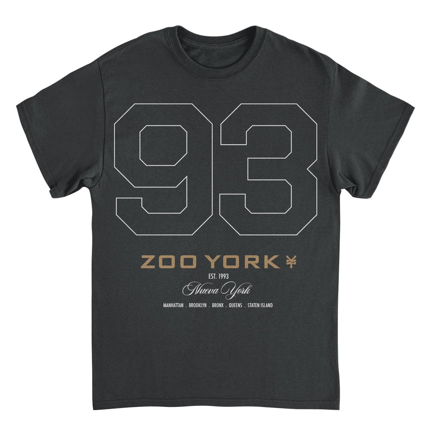 Zoo York 93 Athletic Style Nueva York Logo Mens T Shirt Black