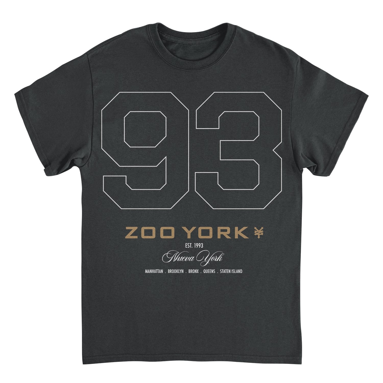 Zoo York 93 Athletic Style Nueva York Logo Mens T Shirt Black